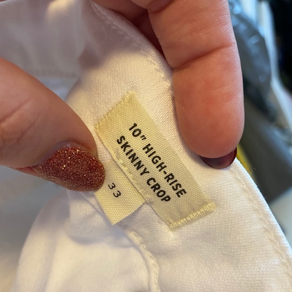 Madewell 10 inch Button Front White Jeans - Picture 4 of 4